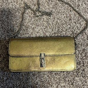 Zara gold clutch/shoulder bag